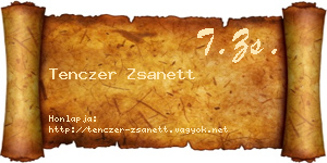 Tenczer Zsanett névjegykártya