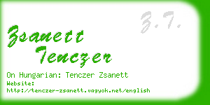 zsanett tenczer business card